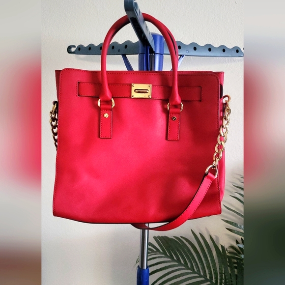 Michael Kors Red Purse - Picture 1 of 16